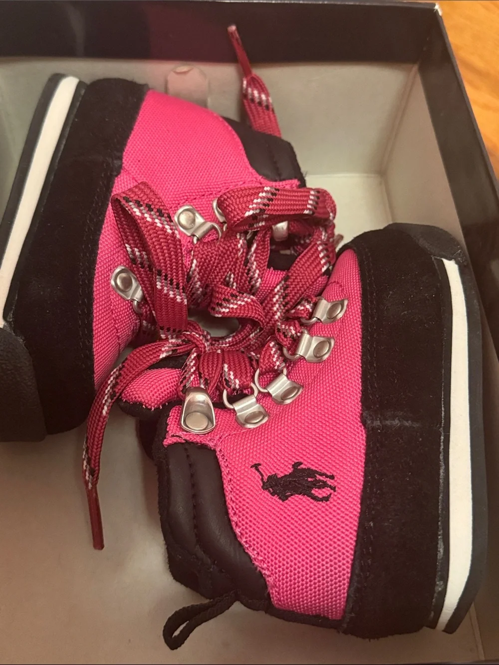 Baby Pink Polo by Ralph Lauren Ankle Boots With Laces